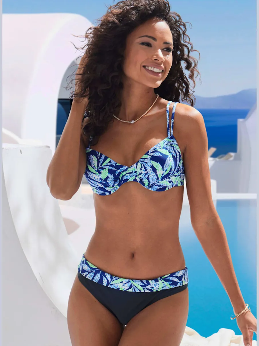 Haut de maillot de bain avec armatures et imprimé fleuri