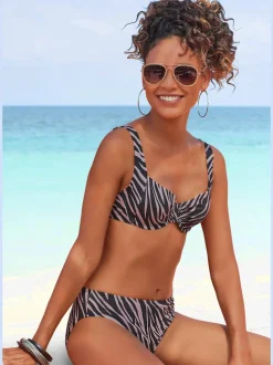 Haut de maillot de bain avec armatures à rayures