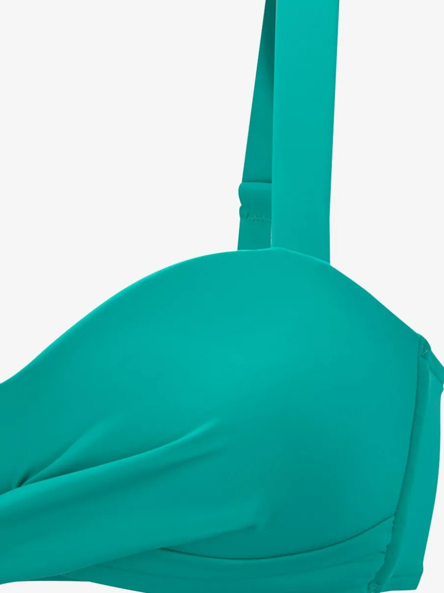 Haut de maillot de bain avec bretelles réglables et bonnet doux