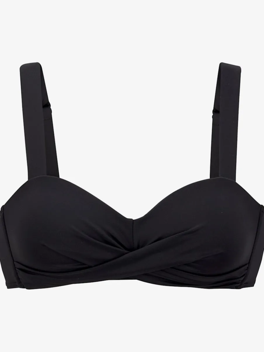 Haut de maillot de bain avec bretelles réglables et bonnet doux