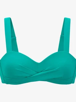 Haut de maillot de bain avec bretelles réglables et bonnet doux