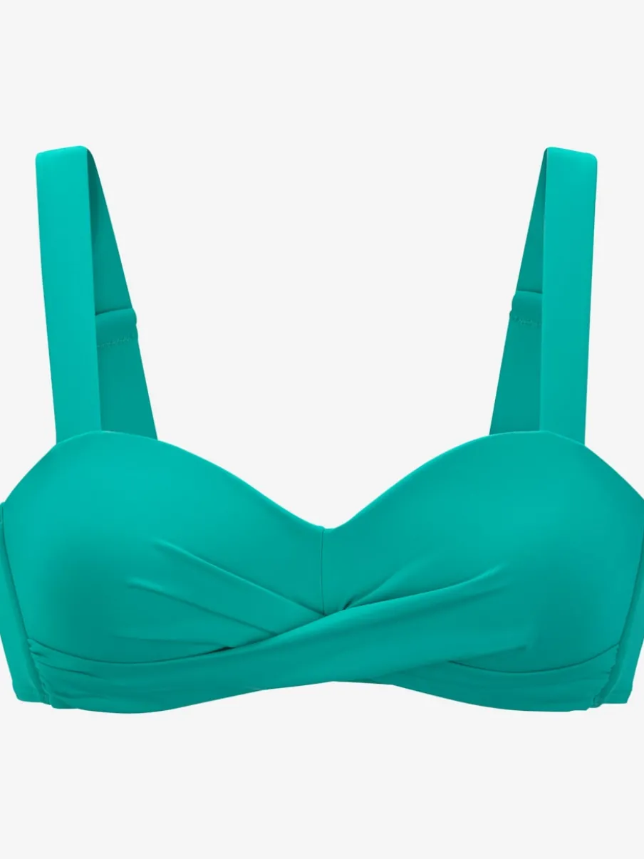 Haut de maillot de bain avec bretelles réglables et bonnet doux