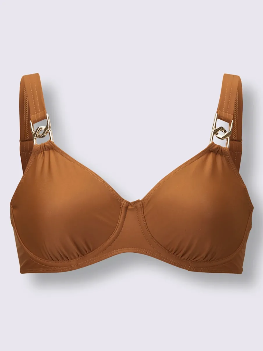 Haut de maillot de bain avec bretelles réglables motifs animaliers