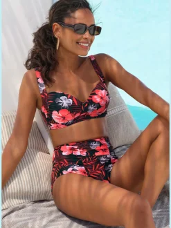 Haut de maillot de bain bandeau avec bonnets rembourrés et larges bretelles réglables
