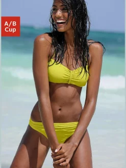 Haut de maillot de bain bandeau avec bonnets amovibles et bretelles ajustables