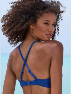 Haut de maillot de bain bandeau avec bonnets rembourrés et bretelles amovibles