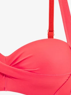 Haut de maillot de bain bandeau avec bretelles réglables et bonnets rembourrés