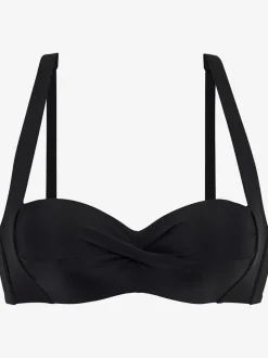 Haut de maillot de bain bandeau avec bretelles réglables et bonnets rembourrés