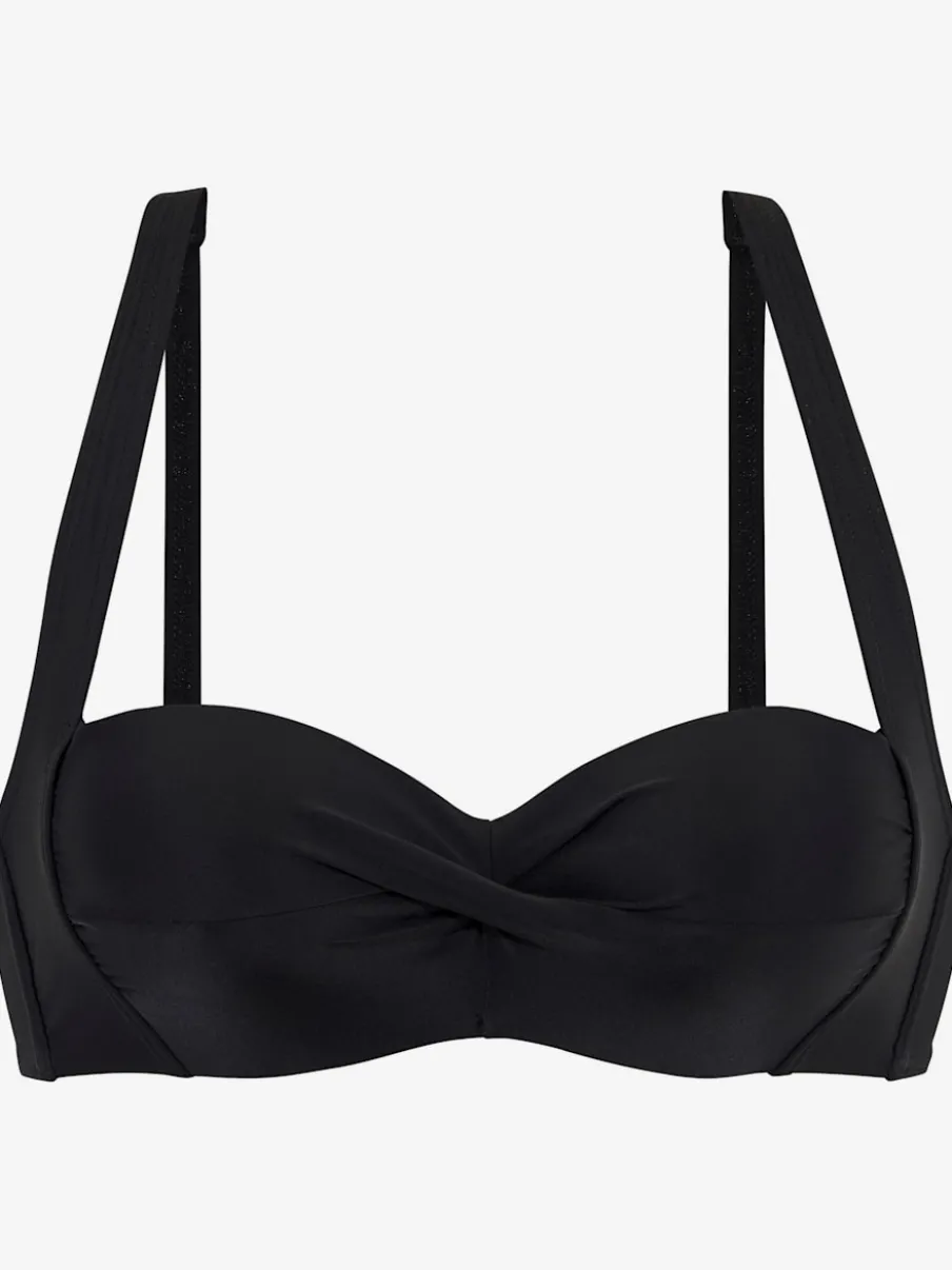 Haut de maillot de bain bandeau avec bretelles réglables et bonnets rembourrés