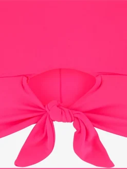 Haut de maillot de bain court avec col rond et recyclé
