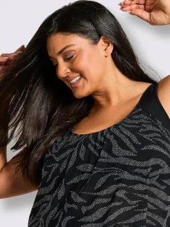 Haut de maillot de bain qualité maille imprimée