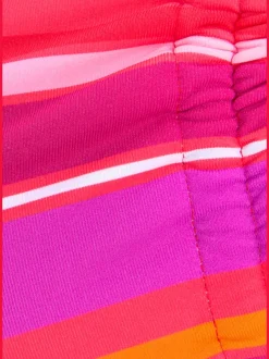 Haut de maillot de bain à rayures avec bretelles réglables