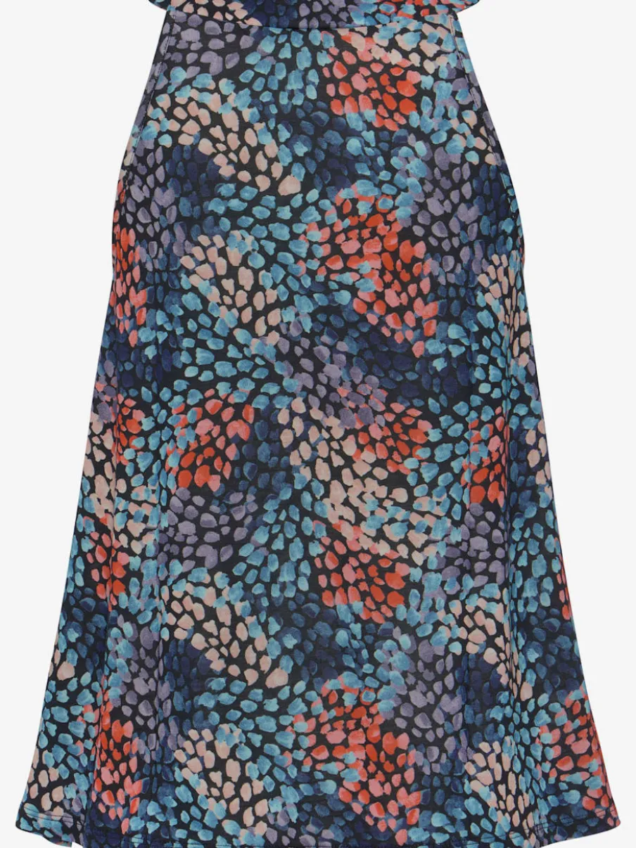 Haut de plage avec encolure américaine à motif fleuri