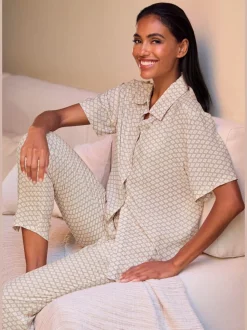 Haut de pyjama avec superbe imprimé sur toute la surface