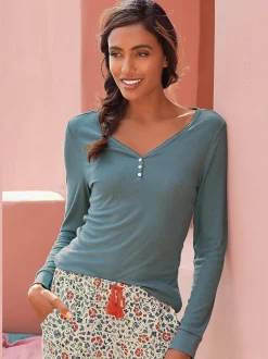 Haut de pyjama manches longues ultra-douces