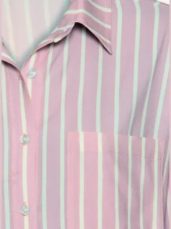 Haut de pyjama à manches longues et col t-shirt