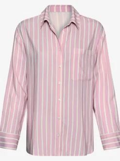 Haut de pyjama à manches longues et col t-shirt