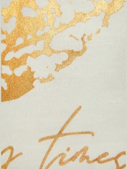 Haut de pyjama t-shirt avec imprimé feuille