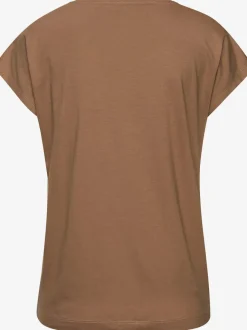 Haut de pyjama t-shirt avec imprimé feuille