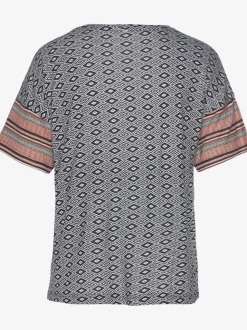 Haut de pyjama t-shirt avec motif ethnique
