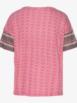 Haut de pyjama t-shirt avec motif ethnique