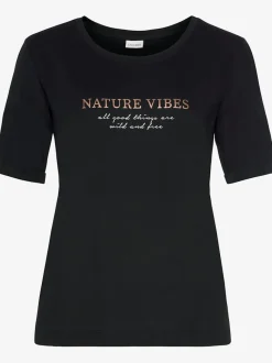 Haut de pyjama t-shirt confortable avec manches mi-longues