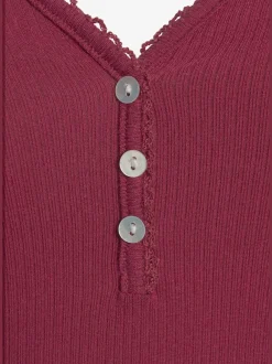 Haut de pyjama t-shirt côtelé ultra-doux
