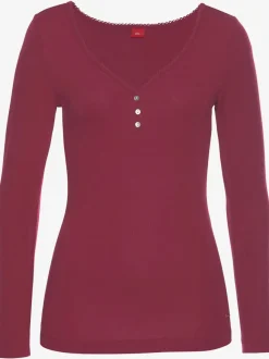 Haut de pyjama t-shirt côtelé ultra-doux