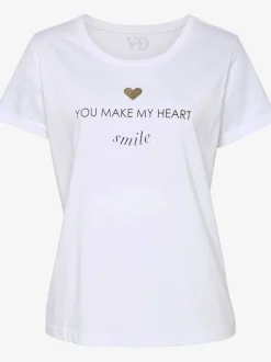 Haut de pyjama t-shirt de nuit avec imprimé devant