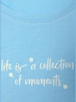 Haut de pyjama t-shirt à manches longues s.oliver avec imprimé devant