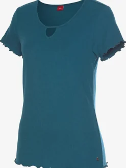 Haut de pyjama t-shirt à manches courtes avec encolure ronde