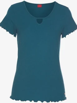 Haut de pyjama t-shirt à manches courtes avec encolure ronde