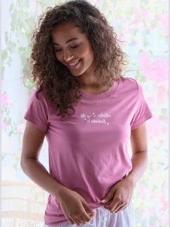 Haut de pyjama t-shirt s.oliver avec imprimé devant