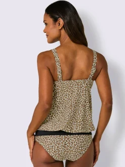 Haut de tankini ample avec bretelles réglables motifs animal
