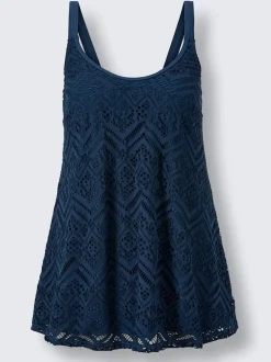 Haut de tankini ample avec dentelle et bretelles réglables