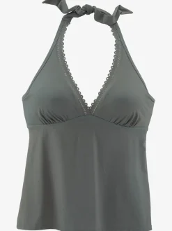 Haut de tankini à armatures avec col V et nouage