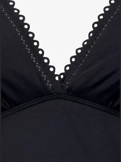 Haut de tankini à armatures avec col V et nouage