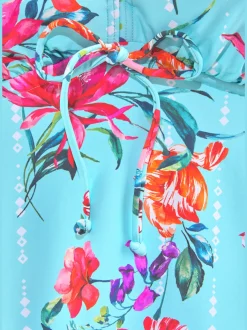 Haut de tankini à armatures imprimé floral avec encolure V