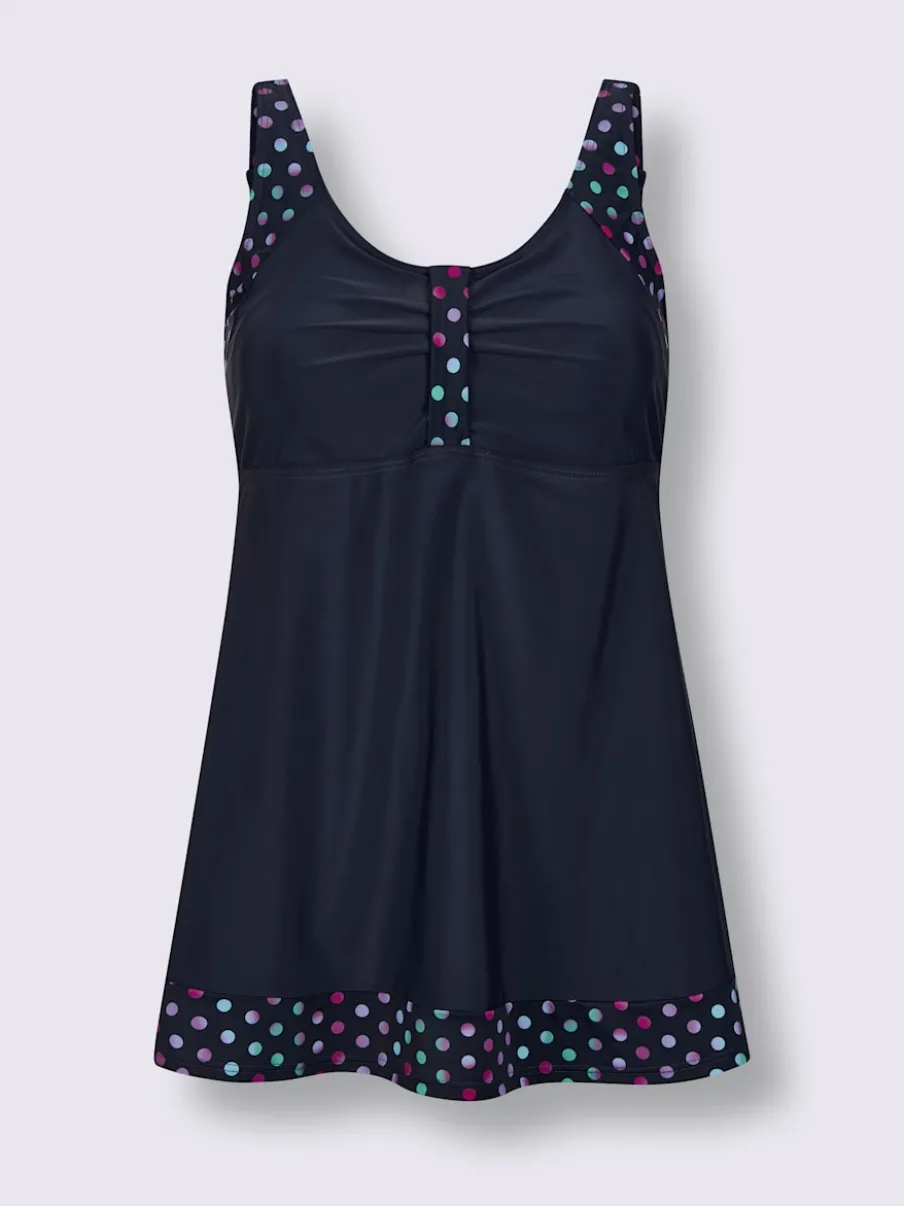 Haut de tankini avec encolure en V et imprimé.