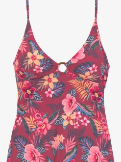 Haut de tankini à motif floral à bretelles ajustables