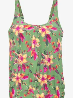 Haut de tankini à motifs floraux avec bretelles et bon maintien