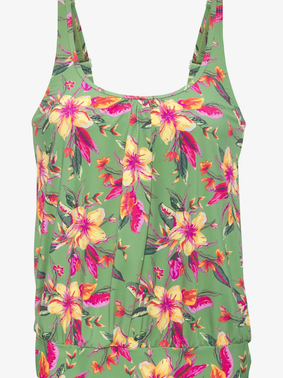 Haut de tankini à motifs floraux avec bretelles et bon maintien