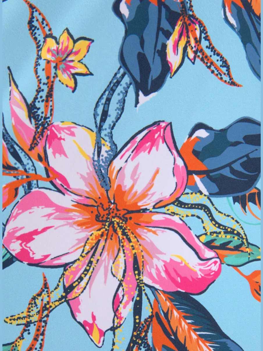 Haut de tankini à motifs floraux avec bretelles et bon maintien