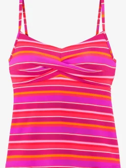 Haut de tankini rayé avec bretelles ajustables комфортable