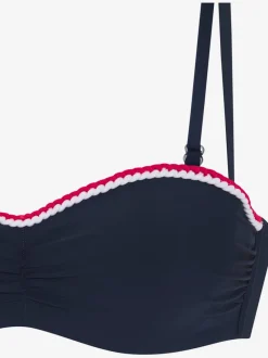 Hauts de bikini bandeau à armatures avec cordons amovibles