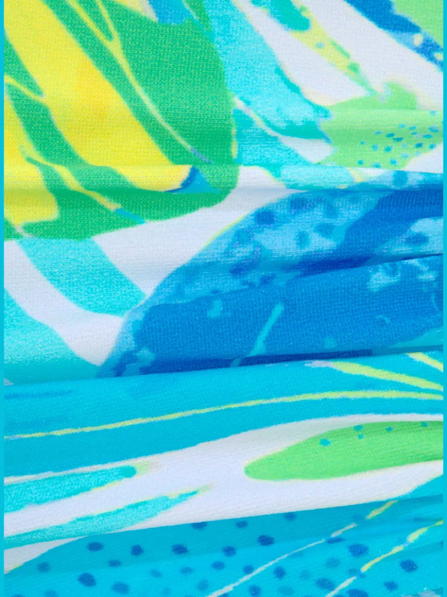 Hauts de bikini bandeau à armatures imprimé coloré amovibles