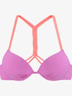 Hauts de bikini push-up à bretelles tressées raffinées