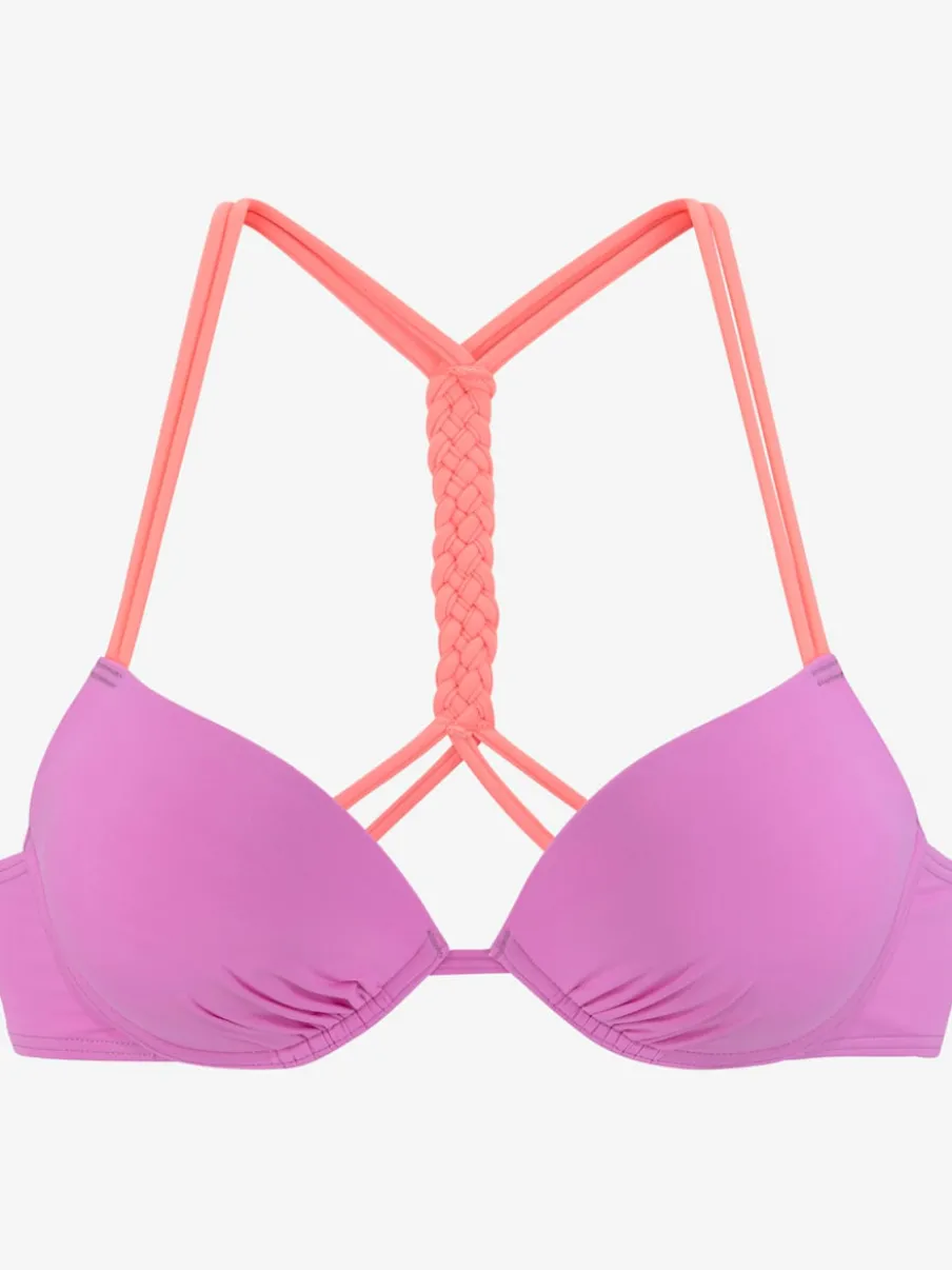 Hauts de bikini push-up à bretelles tressées raffinées