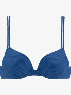 Hauts de bikini push-up à tissu structuré ajustable