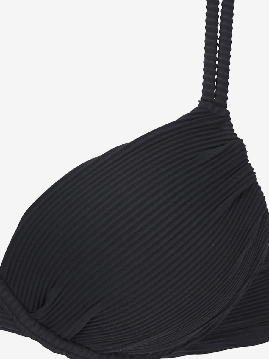 Hauts de bikini push-up à tissu structuré ajustable